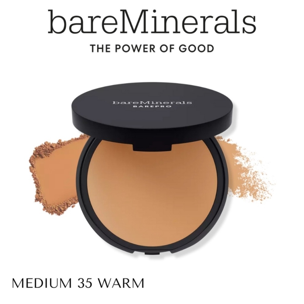 NIB bareMinerals BAREPRO 16hr Skin-Perfecting Powder Foundation 35 MEDIUM WARM